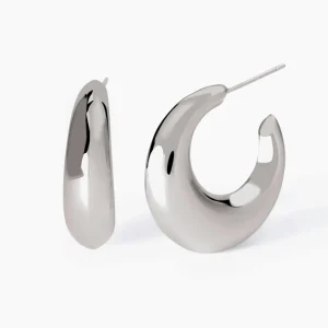 Hot Orecchini A Forma Di Luna Crescente In Argento Gioielli | 563843 Donna Gioielli Moda Donna