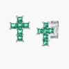 New a Lobo Croce di Zirconi Verdi Gioielli Amen | ECQBVE Donna Gioielli Moda Donna