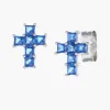 Hot a Lobo Croce di Zirconi Blu Gioielli Amen | ECQBBL Donna Gioielli Moda Donna
