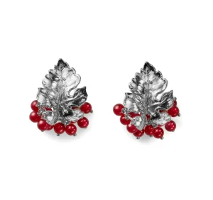 Sale Orecchini A Lobo Vitis In Argento E Agata Rubino Mariacristinasterling | G3464 Donna Gioielli Moda Donna