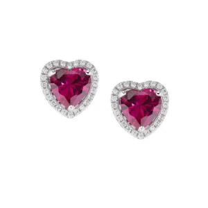 Hot Big Diamonds Cuore Zircone Rubino Gioielli Amen |  ETIHBRBZ Donna Gioielli Moda Donna
