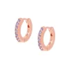 Discount Orecchini Cerchio Zirconi Lilla Gioielli |  ET1RLI Donna Gioielli Moda Donna