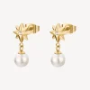 Online Orecchini Chakra Con Perla Pendente Gioielli | BHKE175 Donna Gioielli Moda Donna