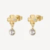 Fashion Orecchini Chakra Quadrifoglio Finitura In Oro Gioielli | BHKE183 Donna Gioielli Moda Donna