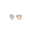 New Orecchini Con Angelo Pavè E Cuore In Argento Rosato Giannotti | GIA397 Donna Gioielli Moda Donna