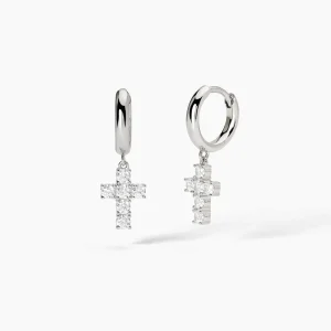 Sale Orecchini Con Pendente Croce Gioielli | 563732 Donna Gioielli Moda Donna
