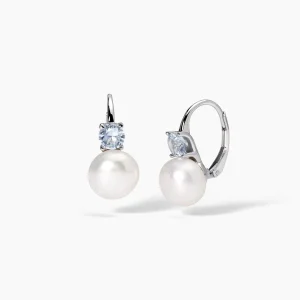 Sale Orecchini Con Perla E Acquamarina Gioielli | 563727 Donna Gioielli Moda Donna