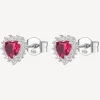 New Orecchini Cuore Passion Ruby Gioielli Fancy | FPR51 Donna Gioielli Moda Donna