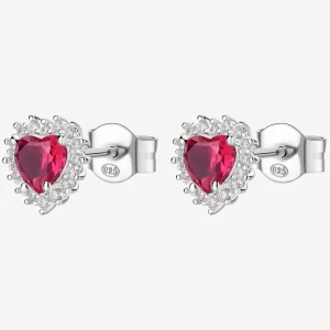New Orecchini Cuore Passion Ruby Gioielli Fancy | FPR51 Donna Gioielli Moda Donna