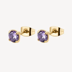 Hot Orecchini Desideri Finitura Oro Amethyst Gioielli | BEIE009 Donna Gioielli Moda Donna | Idee Regalo