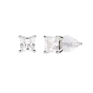 Online Orecchini Diamonds Con Punto Luce Quadrato Piccolo Gioielli | ELPQ40BB Donna Gioielli Moda Donna