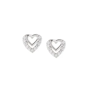 Sale Orecchini Diamonds Due Cuori Gioielli | ECBBZ3 Donna Gioielli Moda Donna
