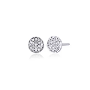 Hot Orecchini Disco In Argento Con Zirconi Gioielli | 563168 Donna Gioielli Moda Donna