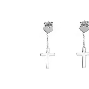 New Orecchini Donna A Croce In Argento Gioielli Prega Ama | ORCHB Donna Gioielli Moda Donna