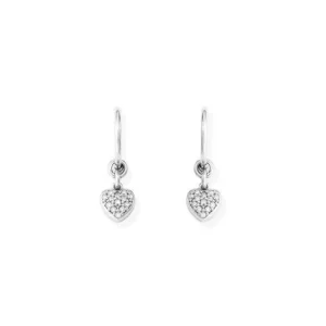 Online Orecchini Donna Cuore In Argento E Zirconi Gioielli | OCBZ Donna Gioielli Moda Donna