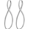 New Orecchini Donna In Acciaio Gioielli Ribbon |  BBN27 Donna Gioielli Moda Donna