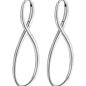 New Orecchini Donna In Acciaio Gioielli Ribbon |  BBN27 Donna Gioielli Moda Donna