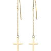 Online Orecchini Donna In Oro Con Croce Gioielli | AU9ORCRG1 Donna Gioielli Moda Donna