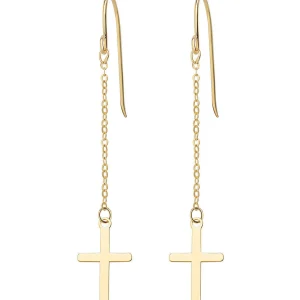 Online Orecchini Donna In Oro Con Croce Gioielli | AU9ORCRG1 Donna Gioielli Moda Donna