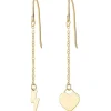 Discount Orecchini Donna In Oro Cuore E Fulmine Gioielli | AU9ORCFG1 Donna Gioielli Moda Donna