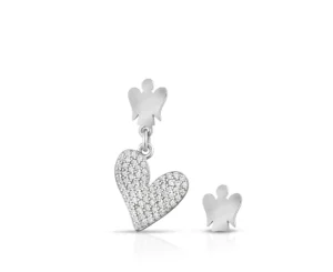 Sale Orecchini In Argento Con Angelo E Ciondolo Cuore Giannotti | GIA421 Donna Gioielli Moda Donna
