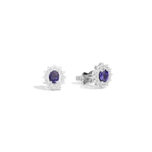 Best Orecchini In Oro Bianco Diamanti E Zaffiri Gioielli Camelia | E77CC001/ZB Donna Gioielli Donna