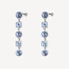 Hot Orecchini Pendenti Lunghi Cristalli Sapphire Symphonia Gioielli | BYM181 Donna Gioielli Moda Donna