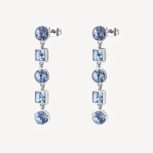 Hot Orecchini Pendenti Lunghi Cristalli Sapphire Symphonia Gioielli | BYM181 Donna Gioielli Moda Donna
