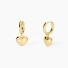 Outlet Orecchini Placcati Oro Con Cuore Pendente | 563819 Donna Gioielli Moda Donna
