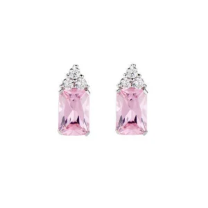 Outlet Orecchini Princess Con Zirconi Rosa E Bianchi | EBABBROZ Donna Gioielli Moda Donna
