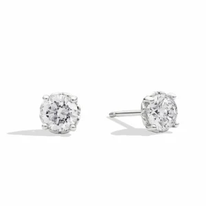 New Orecchini Punto Luce In Oro Bianco E Diamanti Gioielli Anniversary | E01PX001/035VS Donna Gioielli Donna