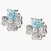 Sale Orecchini Quadricuore Acquamarina In Argento Con Zirconi Gioielli |  EQUSBAC Donna Gioielli Moda Donna