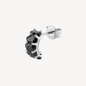 Outlet Orecchino a Cerchietto Zirconia Neri Gioielli Fancy | FMB08 Donna Gioielli Moda Donna