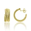 Fashion Orecchino A Cerchio Chimento Donna In Oro Giallo | 1O01763ZZ1000 Donna Gioielli Donna