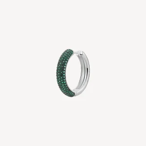 Online Orecchino A Cerchio Galvanica Rutenio Life Green Gioielli Fancy | FLG122 Donna Gioielli Moda Donna