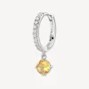 Sale Orecchino Singolo Donna A Cerchietto Con Pendente Yellow Gioielli Fancy | FEY75 Donna Gioielli Moda Donna