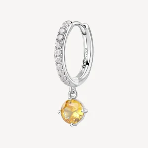 Sale Orecchino Singolo Donna A Cerchietto Con Pendente Yellow Gioielli Fancy | FEY75 Donna Gioielli Moda Donna