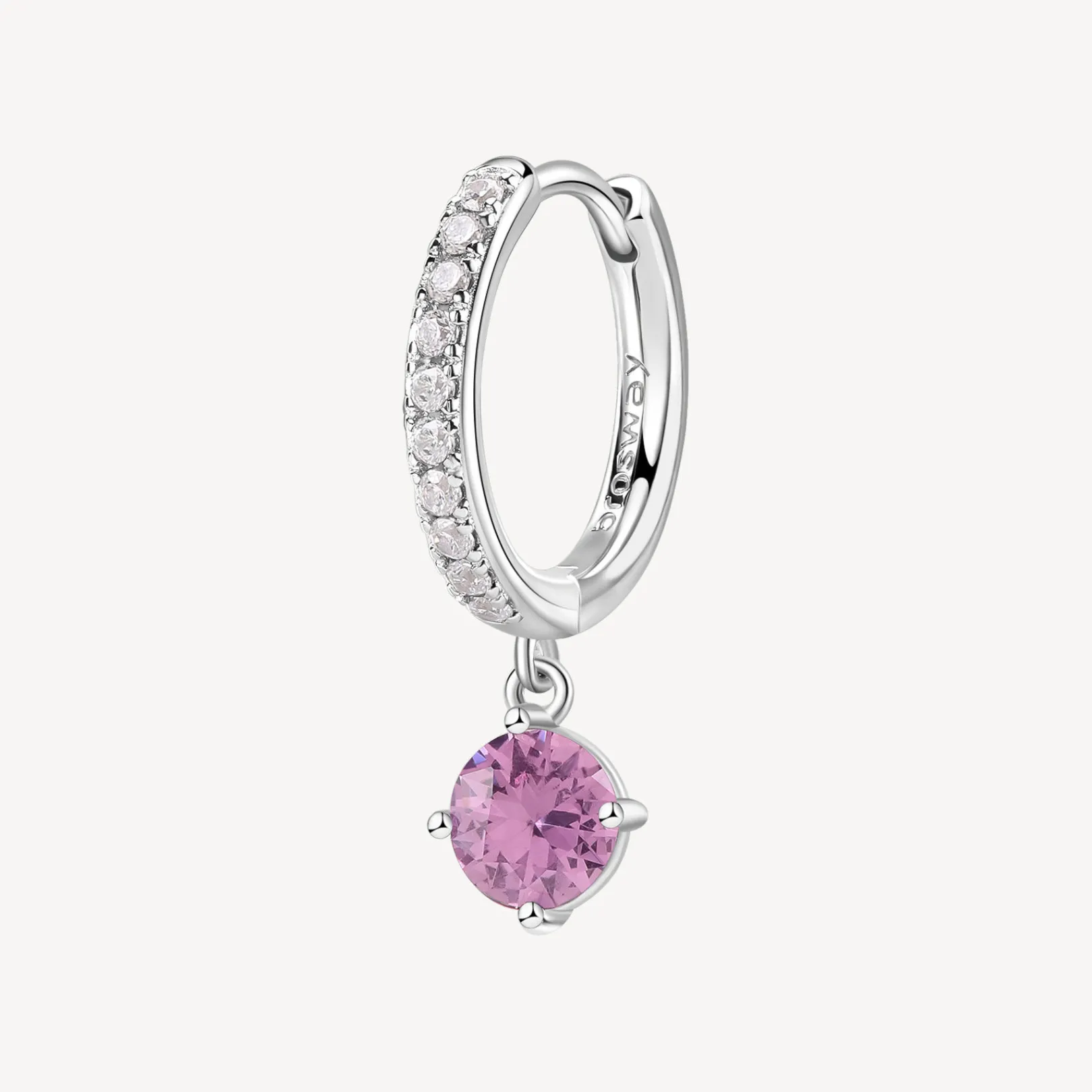 orecchino_singolo_donna_a_0-15.webp Online Orecchino Singolo Donna A Cerchietto Con Pendente Vibrant Pink Gioielli Fancy | FVP83 Donna Gioielli Moda Donna