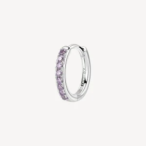 New Orecchino Singolo Donna A Cerchietto Amethyst Gioielli Fancy | FMP86 Donna Gioielli Moda Donna
