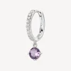 New Orecchino Singolo Donna A Cerchietto Con Pendente Amethyst Gioielli Fancy | FMP87 Donna Gioielli Moda Donna