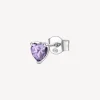 Fashion Orecchino Singolo Donna A Lobo Cuore Amethyst Gioielli Fancy | FMP92 Donna Gioielli Moda Donna