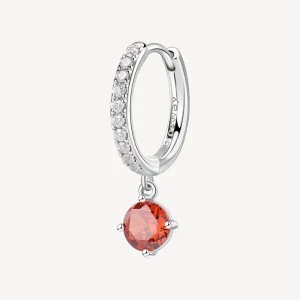 Online Orecchino Singolo Donna A Cerchietto Con Pendente Orange Gioielli Fancy | FVO17 Donna Gioielli Moda Donna