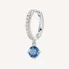 Discount Orecchino Singolo Donna A Cerchietto Con Pendente Freedom Blue Gioielli Fancy | FFB82 Donna Gioielli Moda Donna