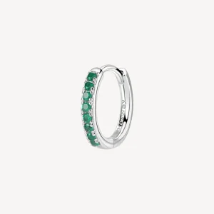 Outlet Orecchino Singolo Donna A Cerchietto Green Gioielli Fancy | FLG81 Donna Gioielli Moda Donna