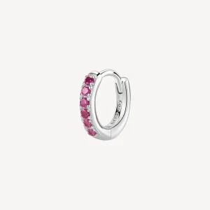Sale Orecchino Singolo Donna A Cerchietto Ruby Gioielli Fancy | FPR84 Donna Gioielli Moda Donna