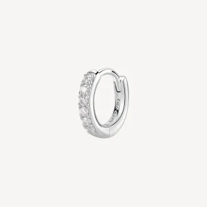 Sale Orecchino Singolo Donna A Cerchietto Con Zirconi Gioielli Fancy | FIW88 Donna Gioielli Moda Donna
