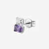 Online Orecchino Zircone E Baguette Amethyst Gioielli Fancy | FMP10 Donna Gioielli Moda Donna