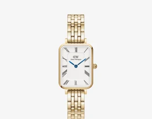 New Orologio Wellington Quadro Roman Numerals 5-Link Gold | DW00100688 Donna Orologi Donna