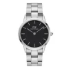 Outlet Orologio Wellington Iconic Link Black Silver 36 mm | DW00100204 Donna Orologi Donna | Orologi Uomo