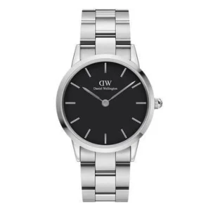 Outlet Orologio Wellington Iconic Link Black Silver 36 mm | DW00100204 Donna Orologi Donna | Orologi Uomo